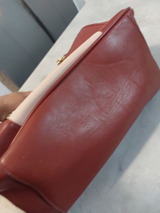 Bolso bandolera rojo y rosa