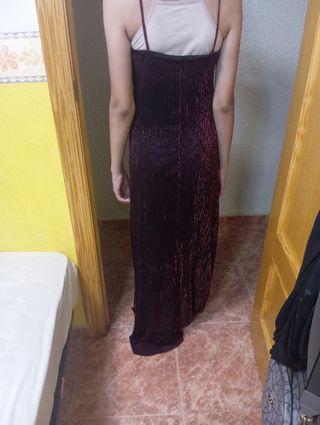 Vestido fiesta rojo largo