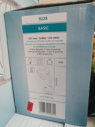Lampada da tavolo EGLO BASIC nera nuova orientabil
