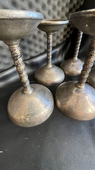 Copas Angulo .vintage metalicas - 6 uds