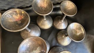 Copas Angulo .vintage metalicas - 6 uds