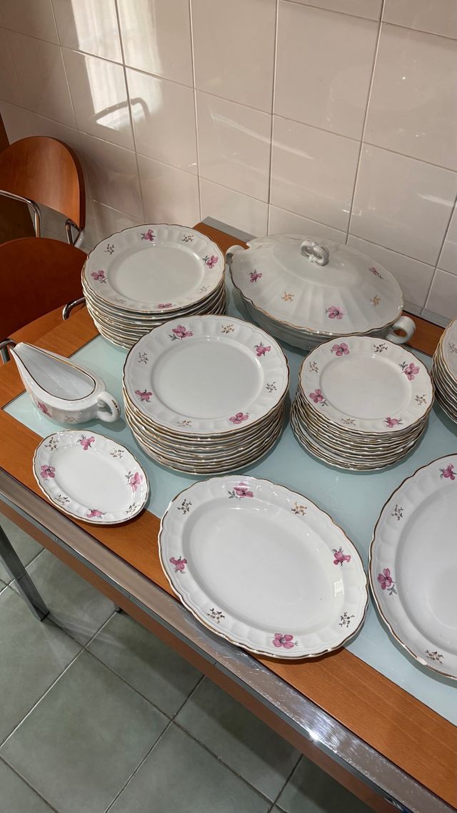 Vajilla porcelana Vargas Segovia (55 piezas)