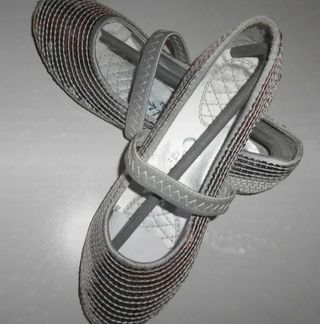 Ballerine bimba glitter argento tg 34