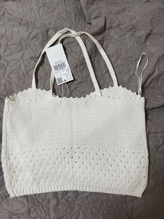 Top Mango blanco talla 3