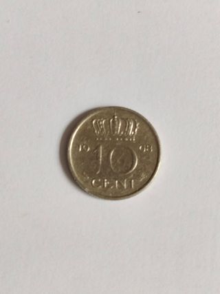 Moneda 10 céntimos Holanda 1968