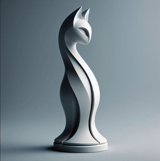 Pedina a Forma di Gatto – Miniatura in Resina Stam