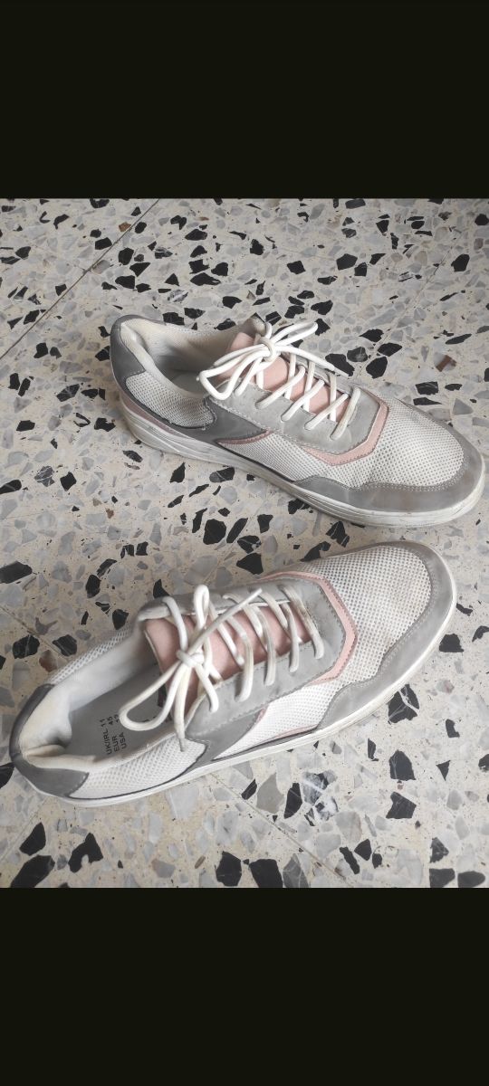 Zapatillas Gris Rosa - Talla 45