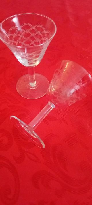 Due bicchieri cristallo vintage