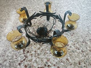 Lampara vintage 5 brazos metal