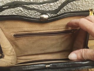 Bolso negro piel cocodrilo