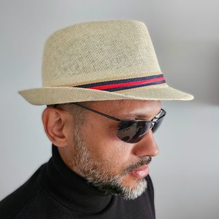 Conjunto Sombrero paja Trilby Gafas de Sol Adulto