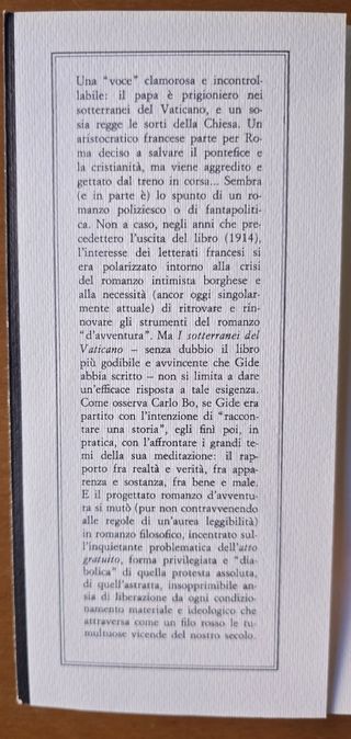 I sotterranei del Vaticano André Gide Mondadori 79