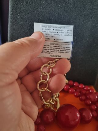 Collana Mapo perle rosse