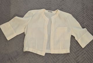 Bolero Erreuno vintage lino panna