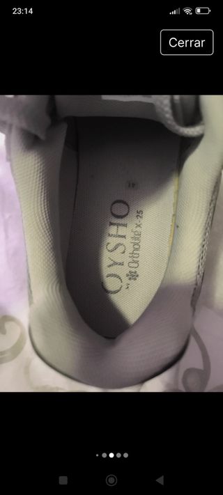 Zapatillas Oysho grises Ortholite