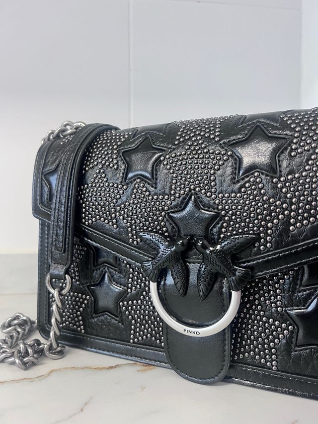 Bolso Pinko negro - estrellas