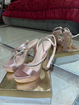 Sandali rosa tacco alto