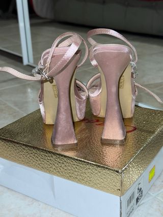 Sandali rosa tacco alto