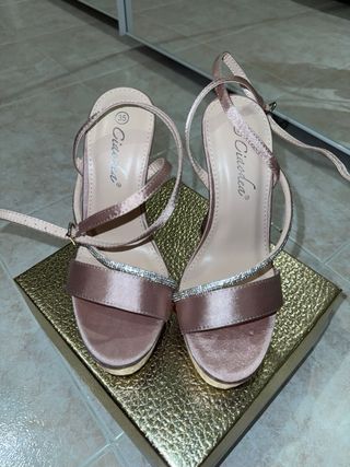 Sandali rosa tacco alto