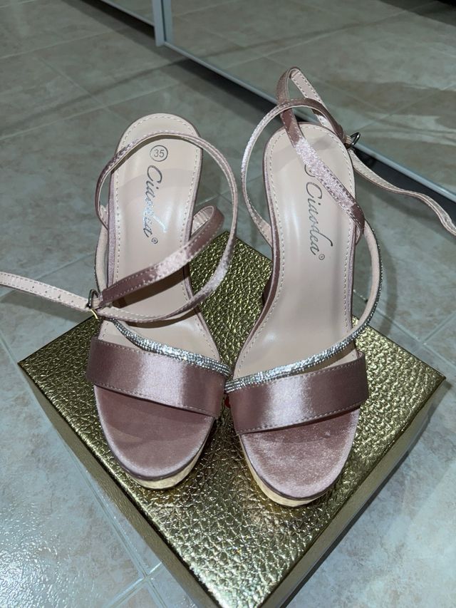Sandali rosa tacco alto