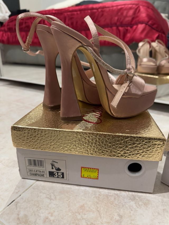 Sandali rosa tacco alto