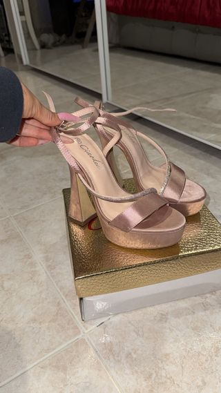 Sandali rosa tacco alto