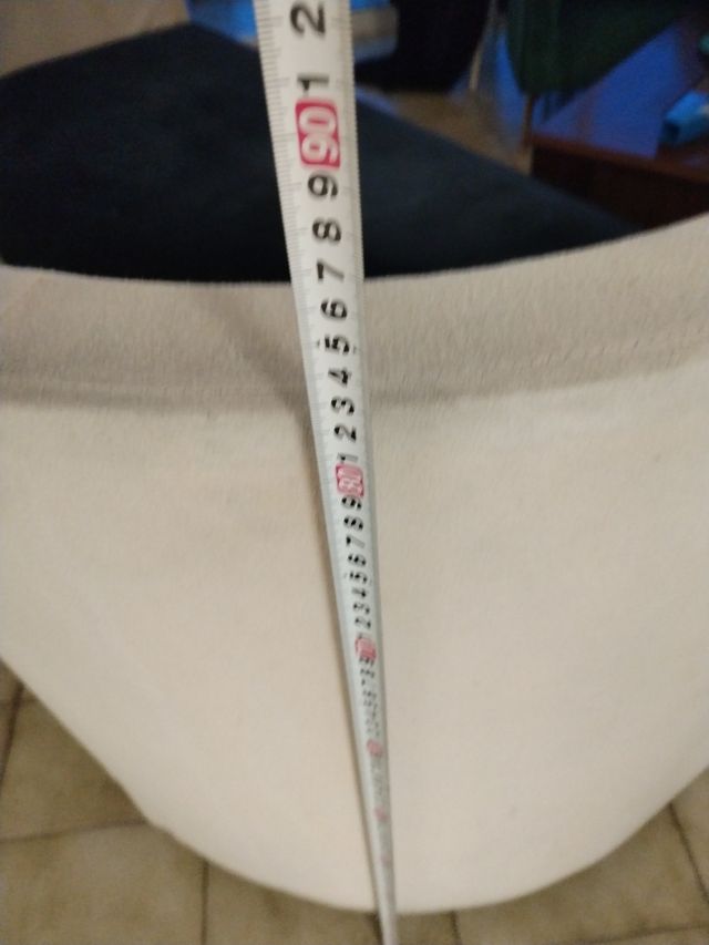 Divano a 3 posti beige e blu