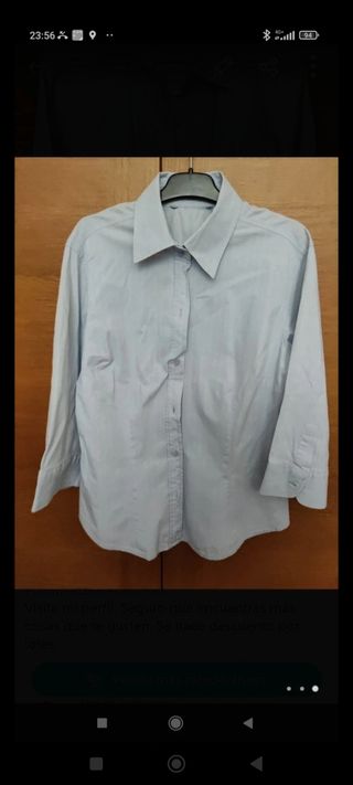 Camisa Zara azul talla S