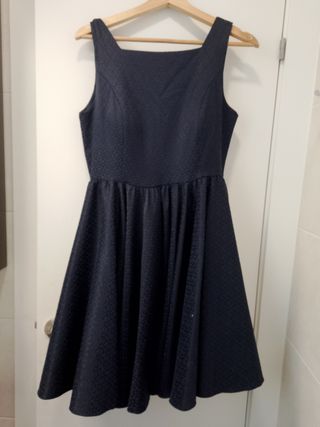 Vestido azul marino skater