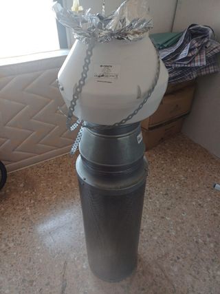 Filtro carbón activo y motor extractor