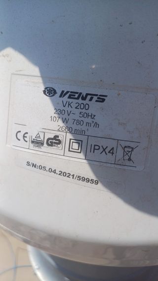 Filtro carbón activo y motor extractor