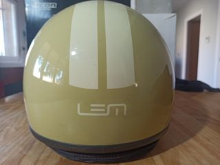 Casco moto JET LEM verde oliva