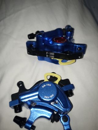 Pinzas freno bicicleta azul X-Tech