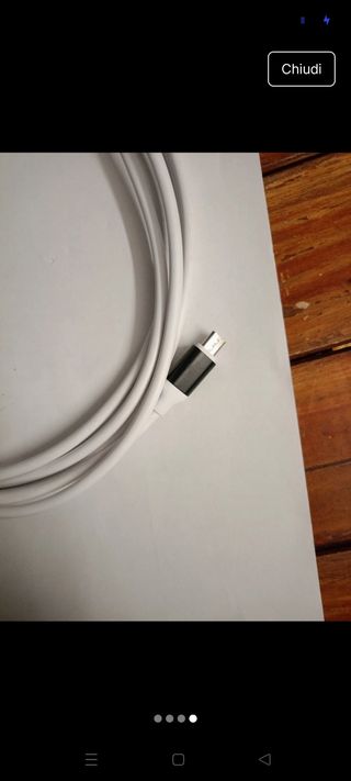 Cavo USB-Micro USB 4mt bianco