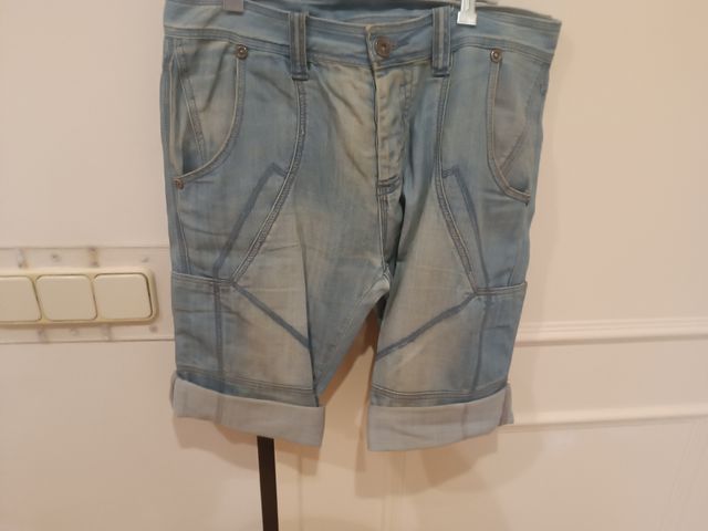 Shorts Vaqueros Hombre Azul