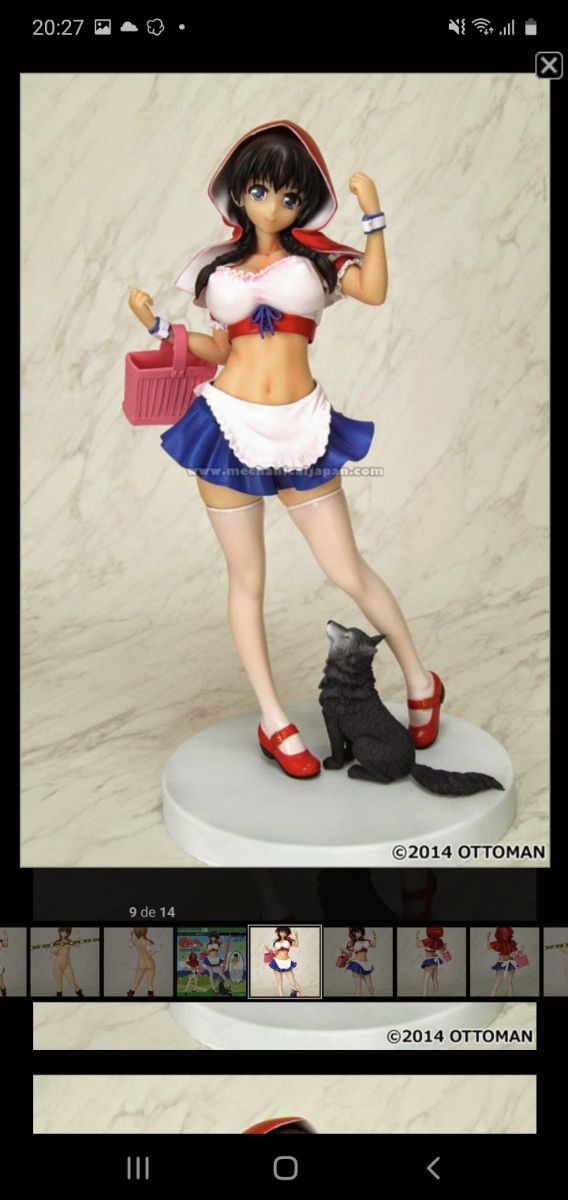 Figura anime giapponese di Cappuccetto Rosso. Fiaba