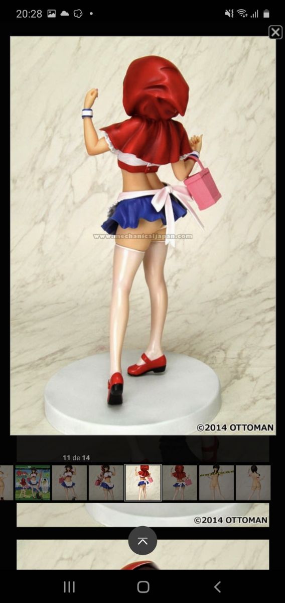 Figura anime giapponese di Cappuccetto Rosso. Fiaba