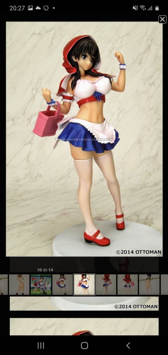 Figura anime giapponese di Cappuccetto Rosso. Fiaba