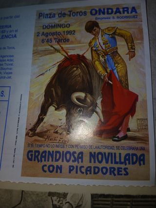 Cartel y fotos Taurino Alicante  Alvaro Oliver