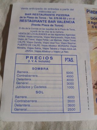 Cartel y fotos Taurino Alicante  Alvaro Oliver