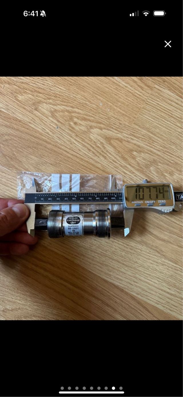 Eje de Pedalier Shimano lx bb-un52 caja 68 