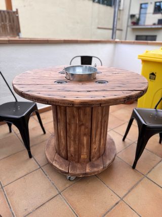 MESAS BOBINAS CARRETE MADERA CABLE CHILLPALET