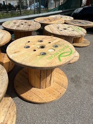 MESAS BOBINAS CARRETE MADERA CABLE CHILLPALET