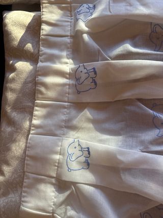Cortinas infantiles - Elefantes azules