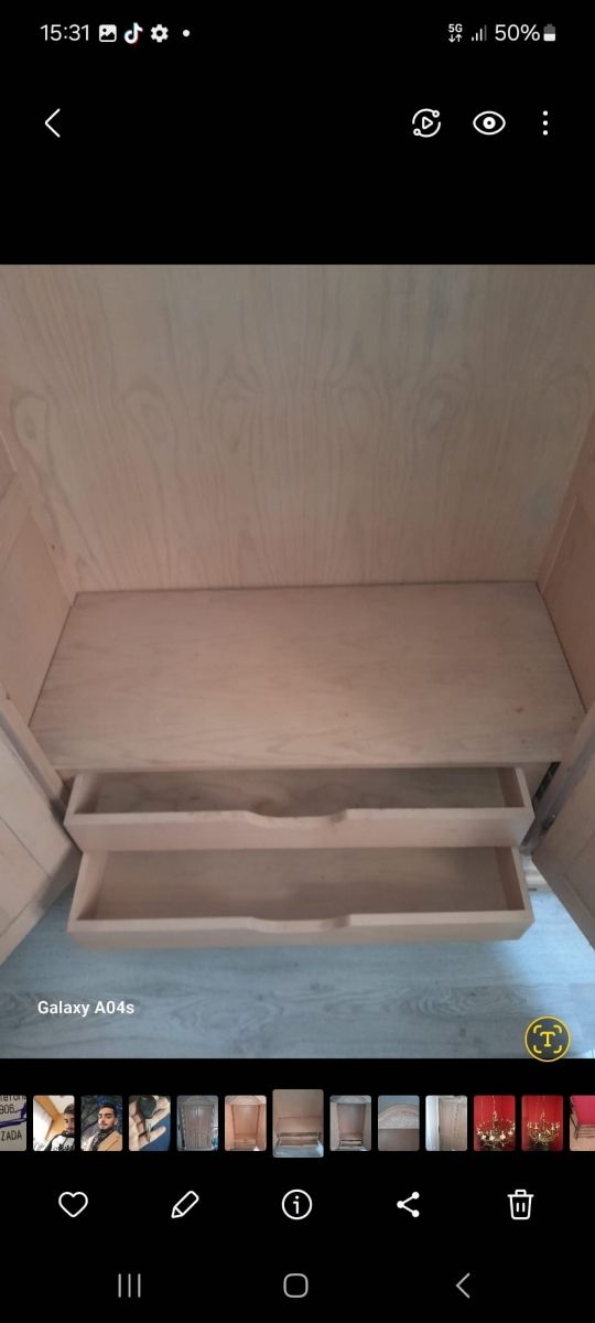 Armario madera pino beige