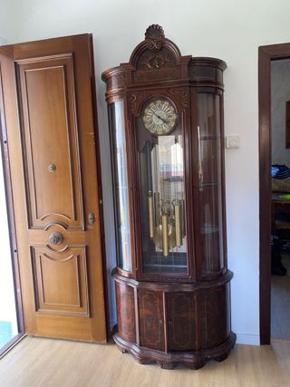 Reloj de pie antiguo de madera se admiten ofertas