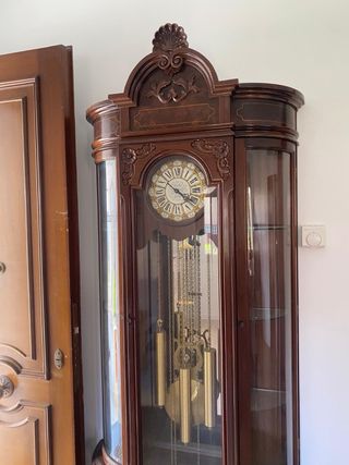 Reloj de pie antiguo de madera se admiten ofertas