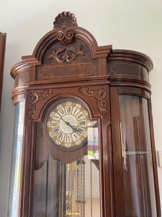 Reloj de pie antiguo de madera se admiten ofertas