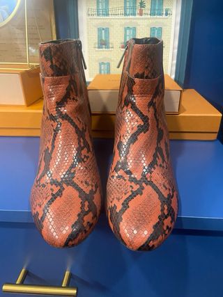 Botines Mango serpiente marrón-naranja