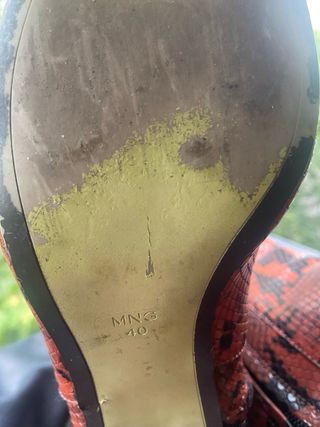 Botines Mango serpiente marrón-naranja